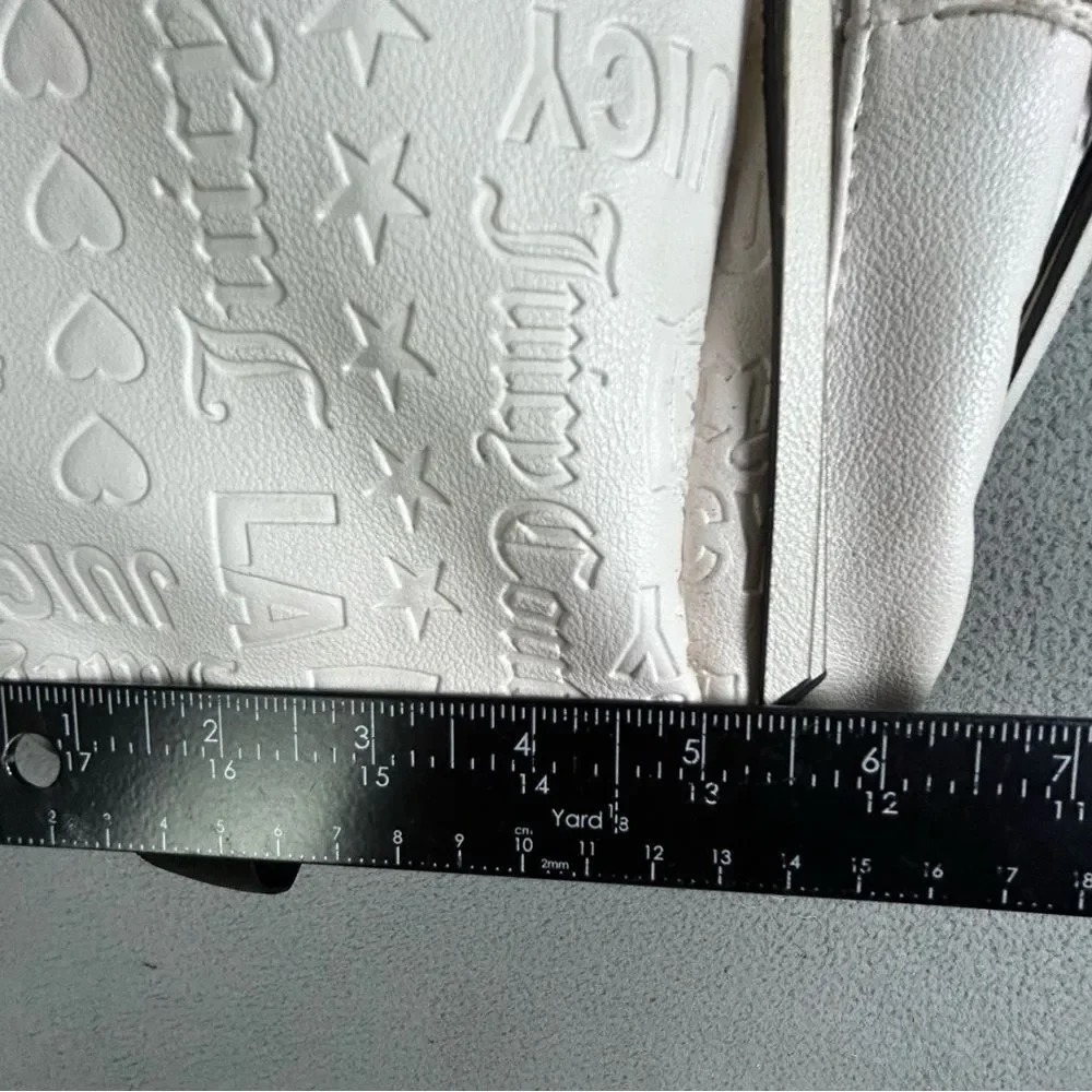 Juicy Couture White/Ivory Embossed Logo Backpack
